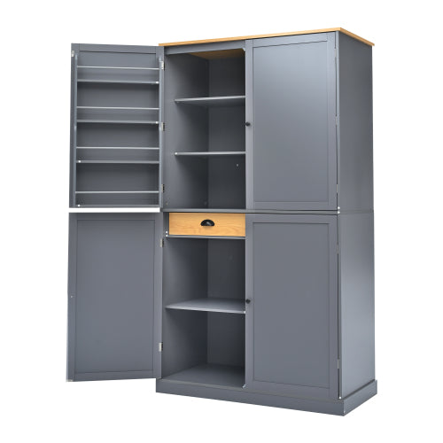 40.2X20X71.3 Inches Tall Freestanding Kitchen Pantry Large Cabinet Storage Cabinet Unavailable Platforms- Welfel