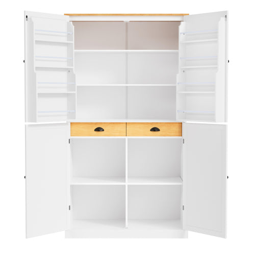 40.2X20X71.3 Inches Tall Freestanding Kitchen Pantry Large Cabinet Storage Cabinet Unavailable Platforms- Welfel