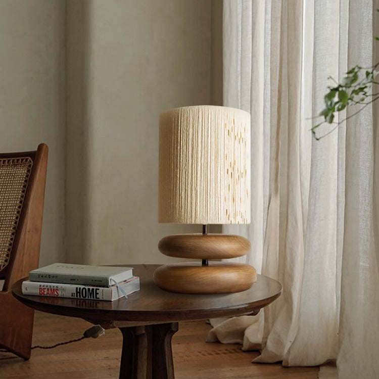 Solid Wood Table Lamp Creative Living Room Bedroom Bedside Lamp