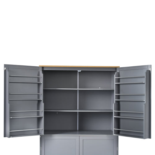 40.2X20X71.3 Inches Tall Freestanding Kitchen Pantry Large Cabinet Storage Cabinet Unavailable Platforms- Welfel