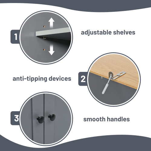 40.2X20X71.3 Inches Tall Freestanding Kitchen Pantry Large Cabinet Storage Cabinet Unavailable Platforms- Welfel