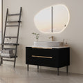 36 Inch Bathroom Vanity, Freestanding Or Wall Mounted With Ceramic Integrated Sink Soft-Close Drawers